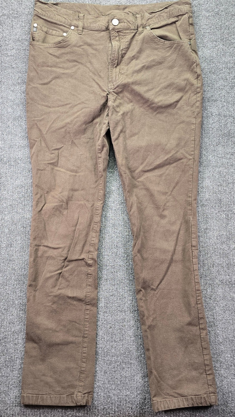 Free Fly Pants Mens 34x34 (34x32) Brown Cotton Bamboo Viscose Stretch 5 Pocket